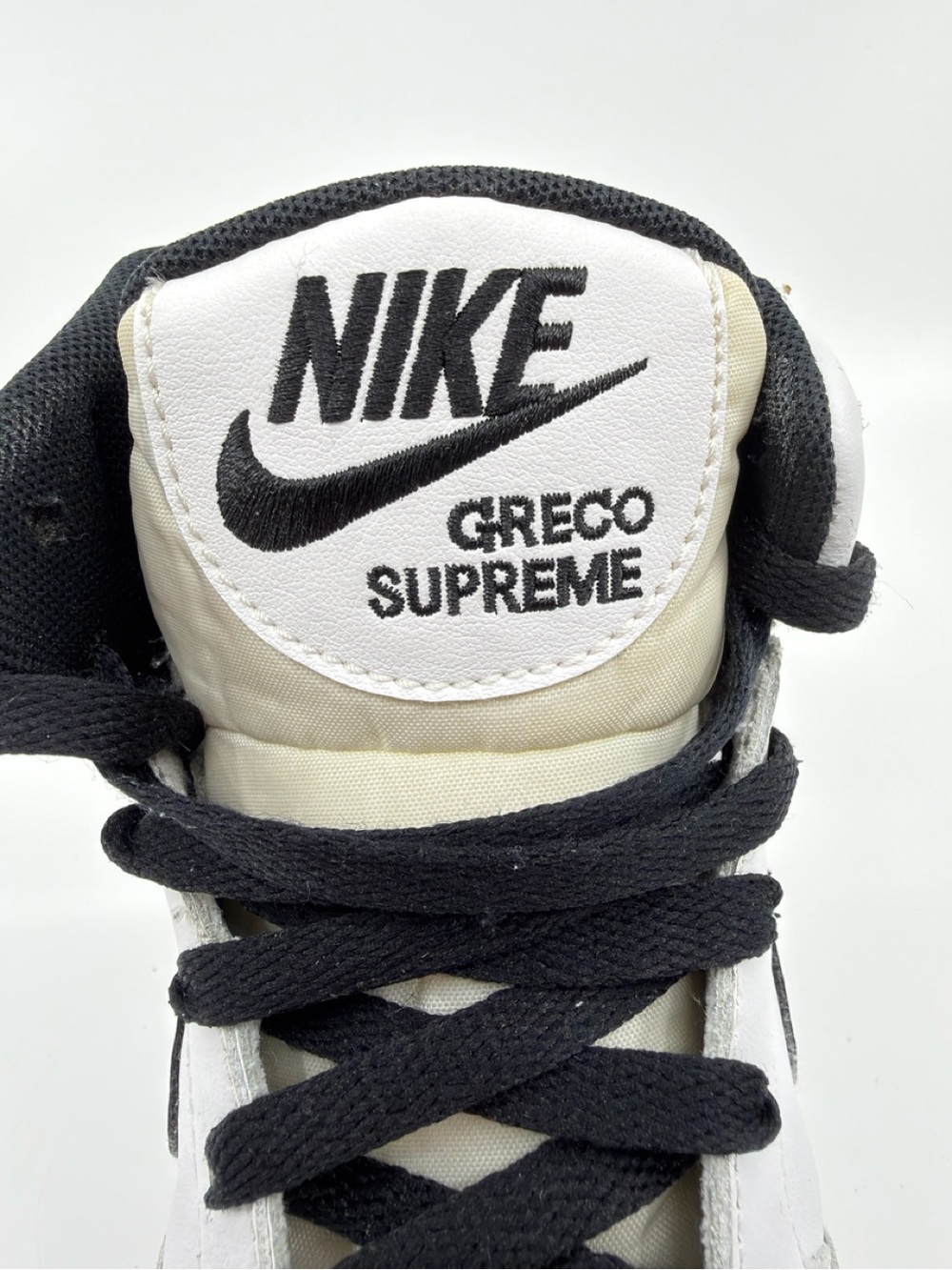 Vintage Nike Greco Supreme Wrestling Shoes Mens 8.5 White Black High Top Shoes - Picture 7 of 13